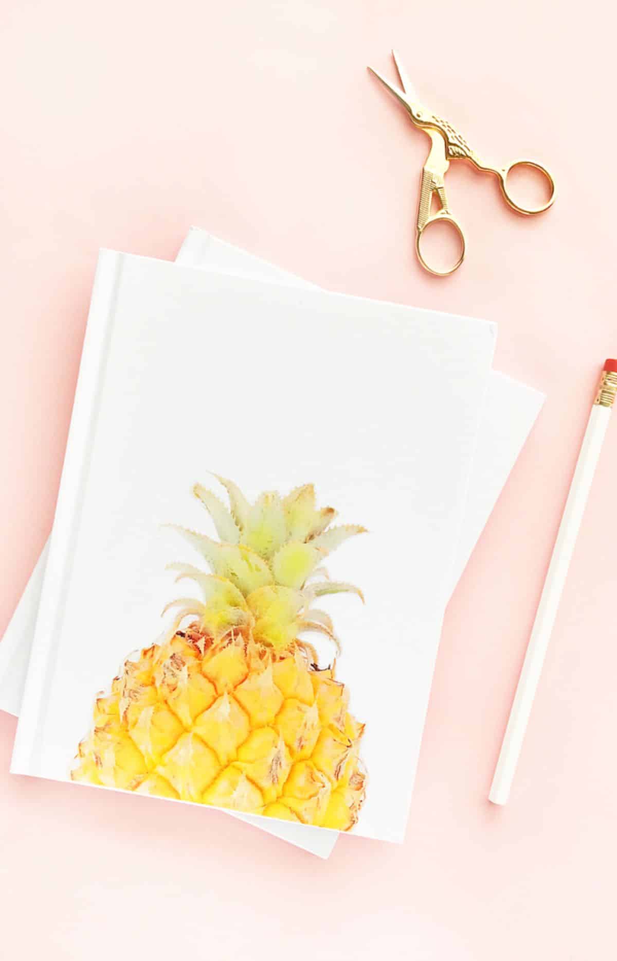 DIY Pineapple Notebook