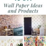 49 DIY Wall Paper Ideas and Products pinterest image.