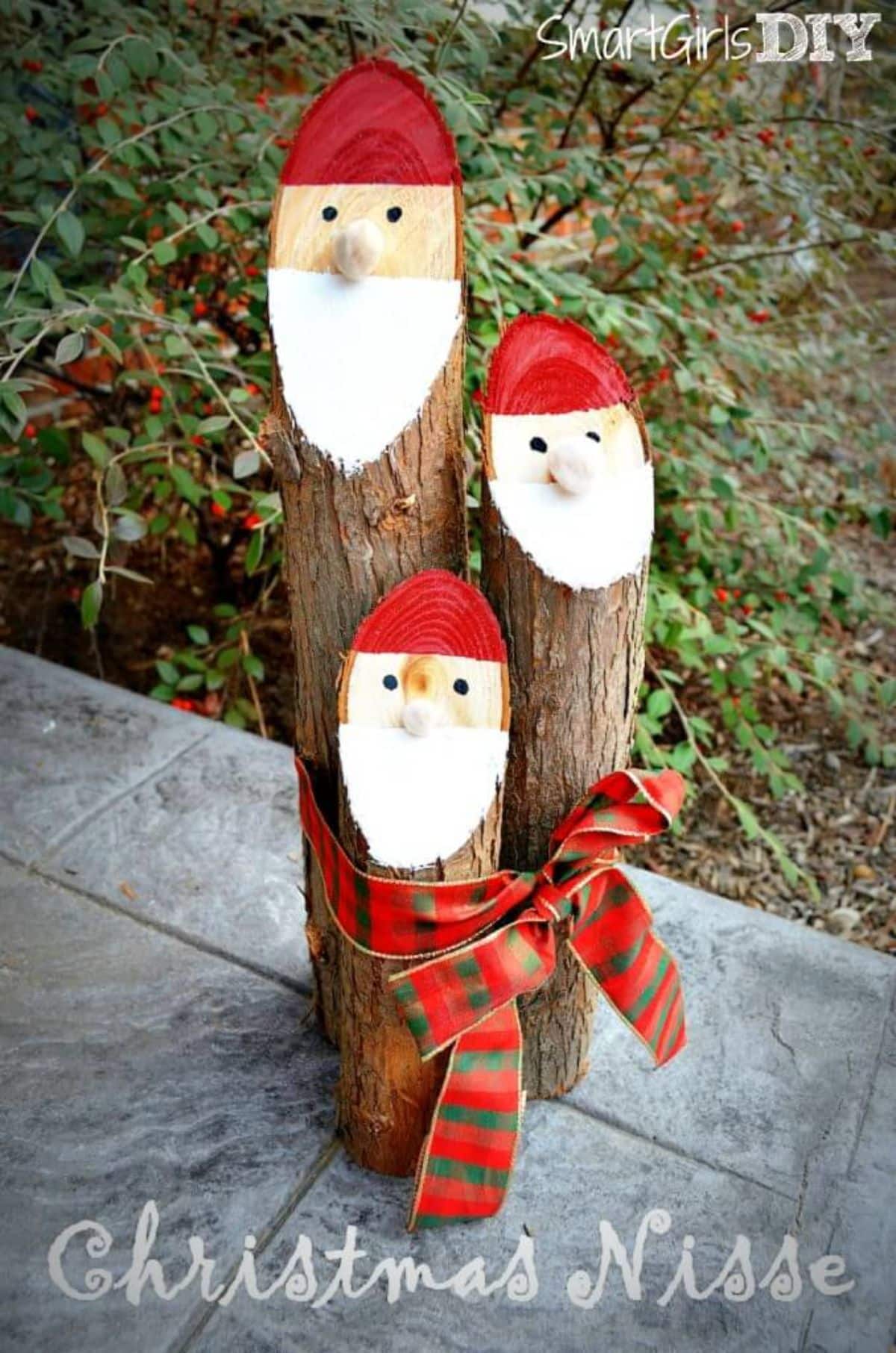 Danish Nisse Christmas Craft (Santa Logs)