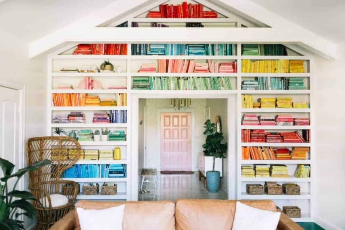 Rainbow Bookshelves
