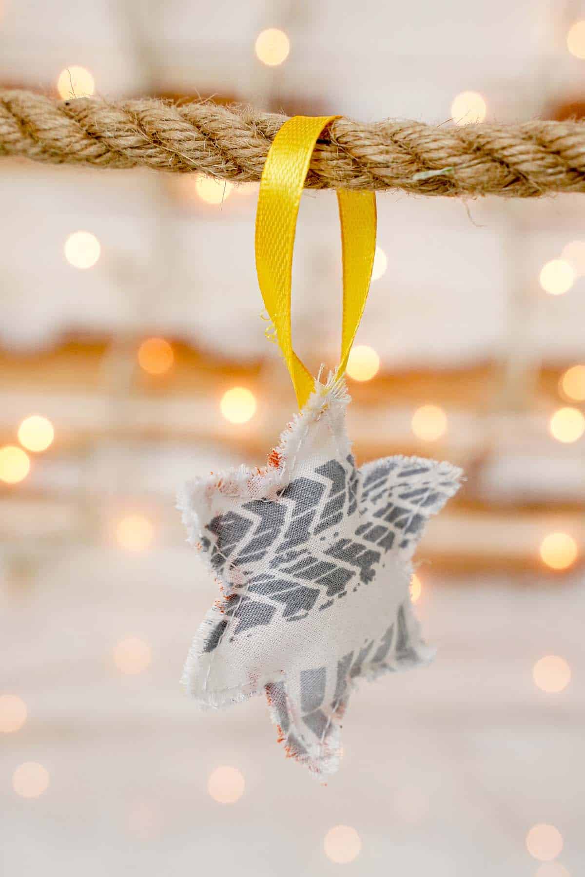 DIY Fabric Star Ornaments