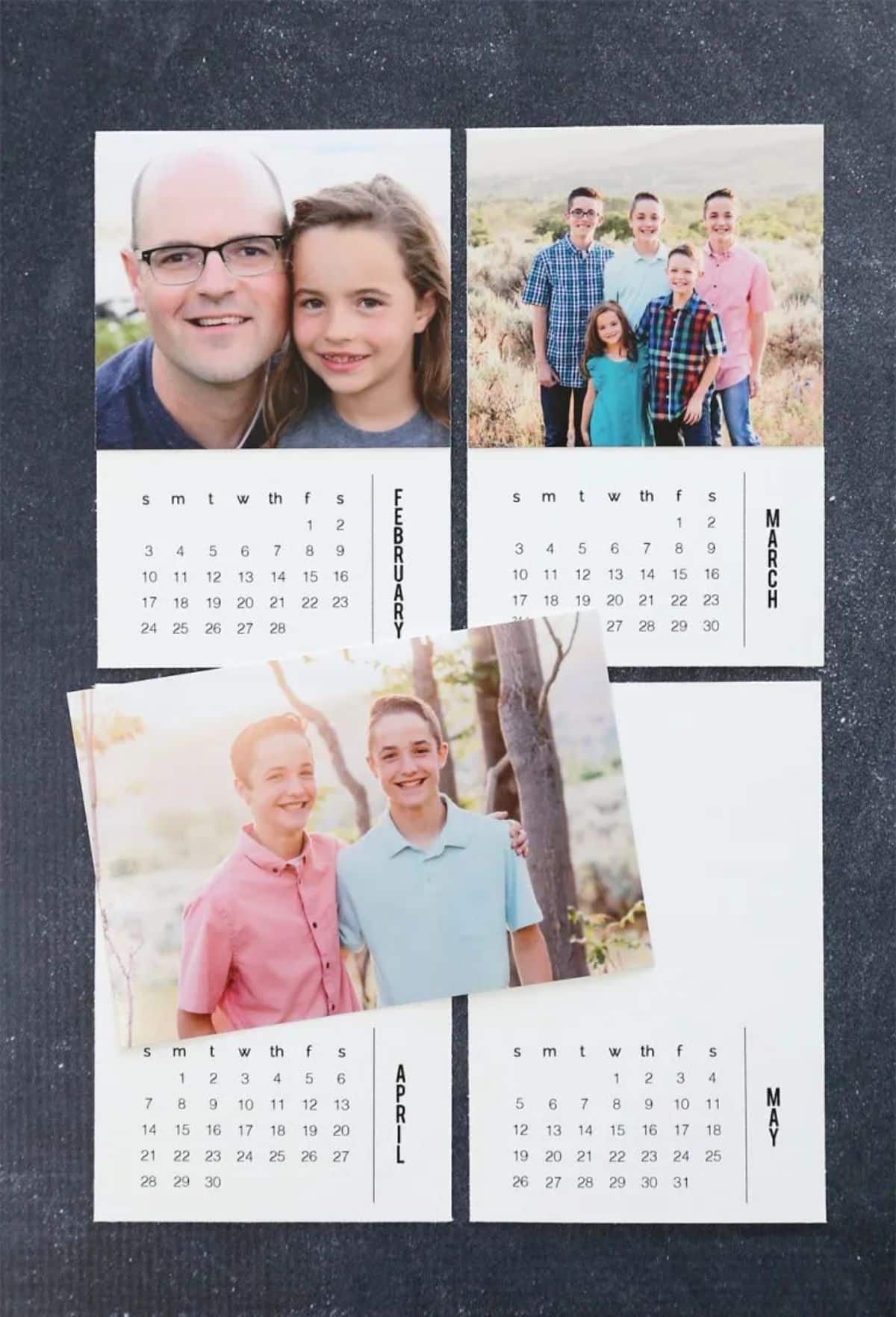 DIY Mini 2024 Photo Calendar
