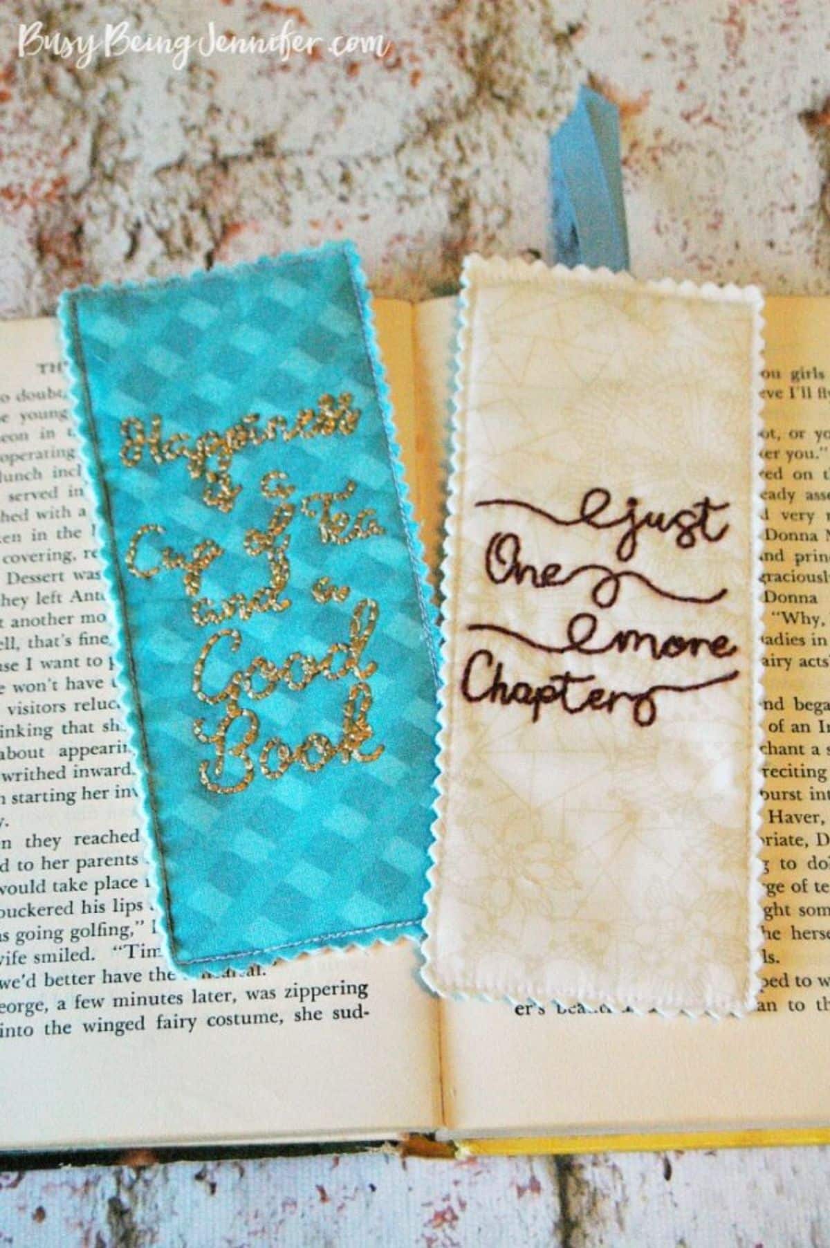 DIY Hand Embroidered Bookmarks