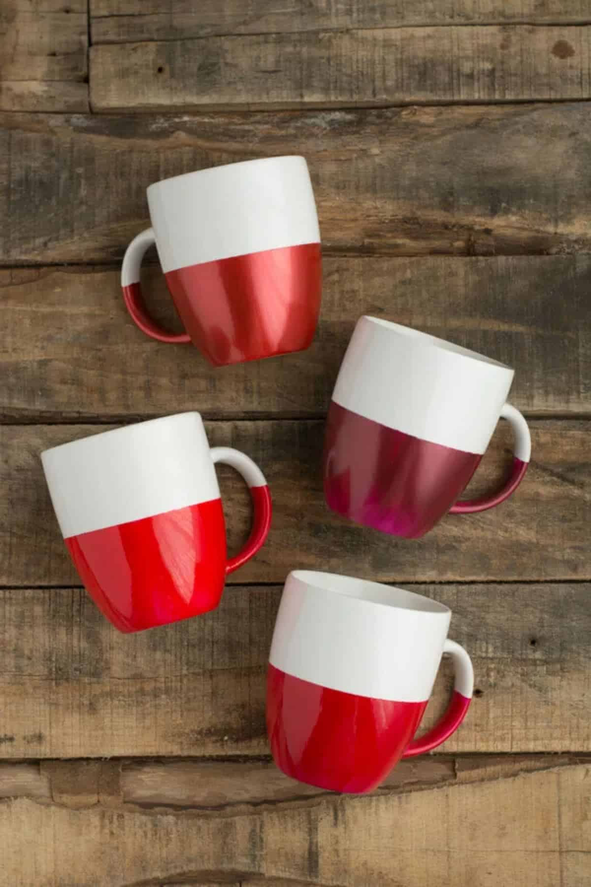 DIY Two-Toned Mugs