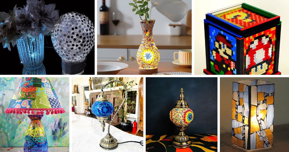 25 diy mosaic lamp kits and ideas facebook