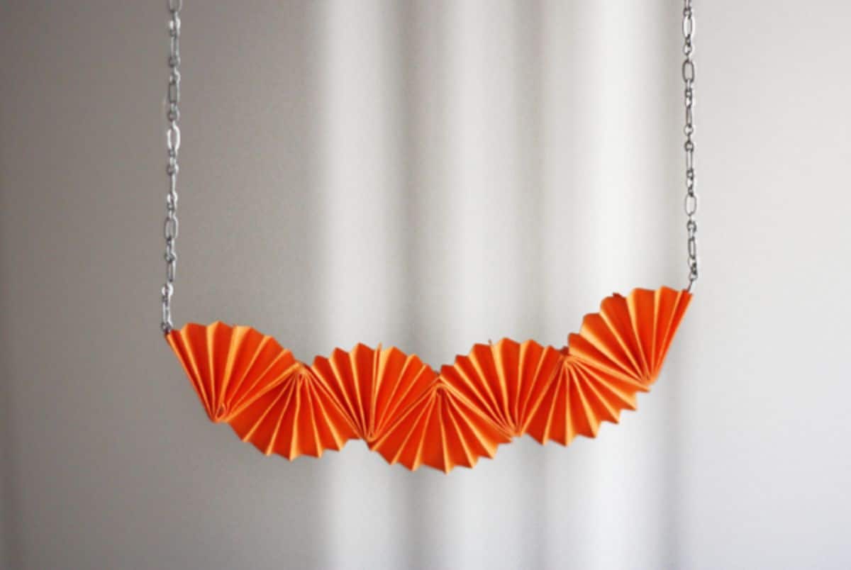 DIY Origami-Style Necklace
