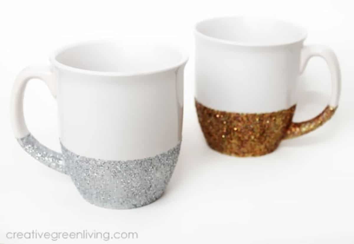Dishwasher Safe "Glitter Dipped" Mugs