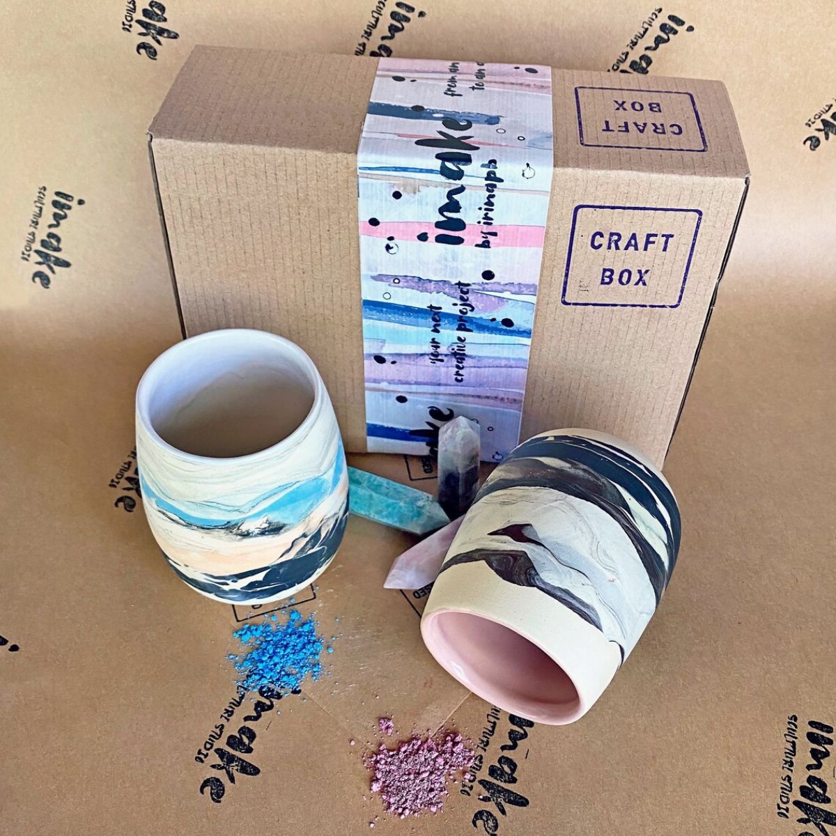 DIY Unique Mug Craft Box With Crystals Kit