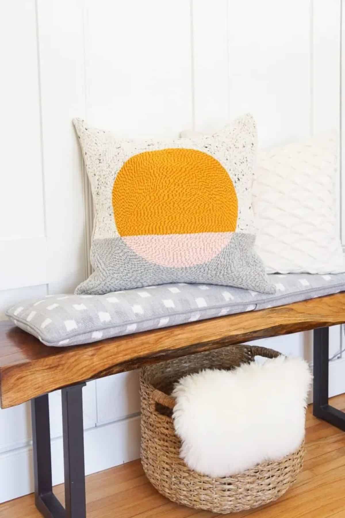 Pillow with Rug Hook