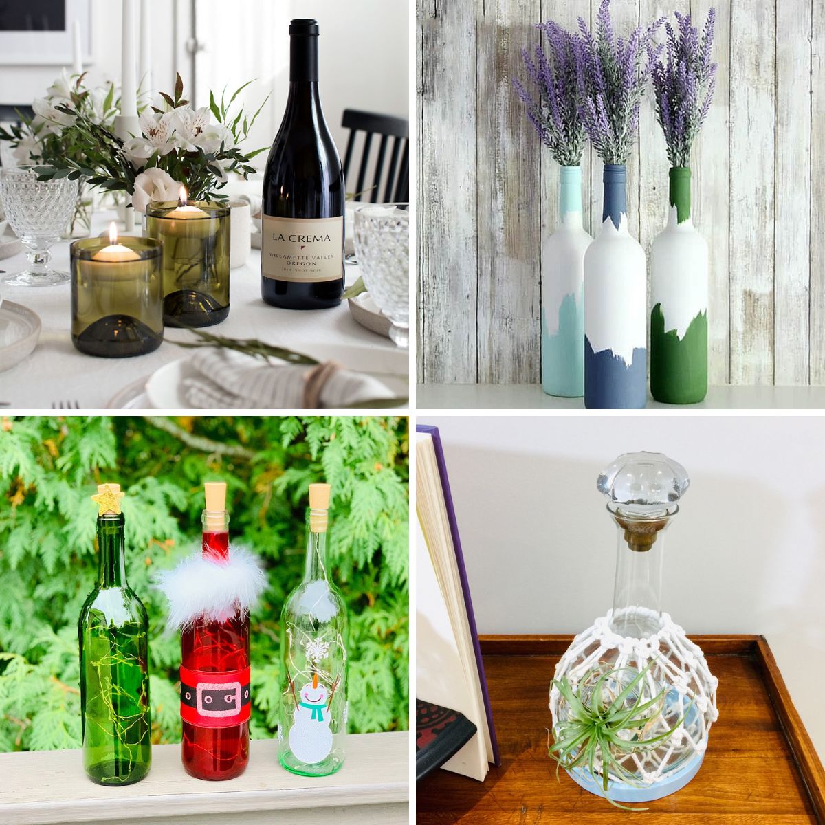 Vase en verre dépoli  Wine bottle crafts, Bottle crafts, Glass