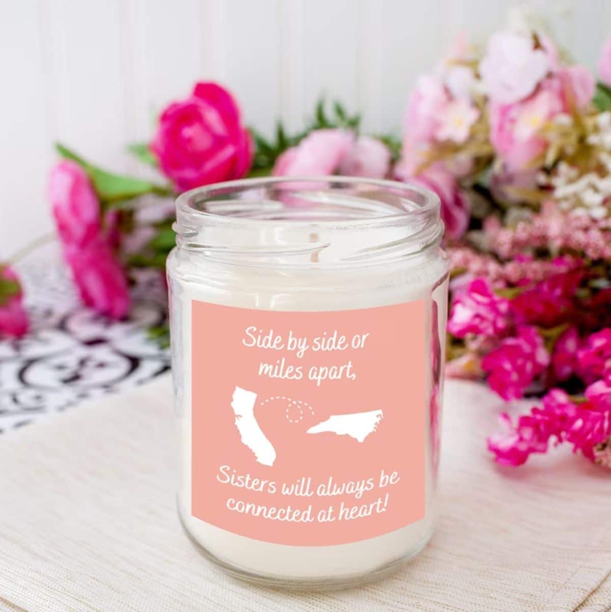 Personalized Sister Candle