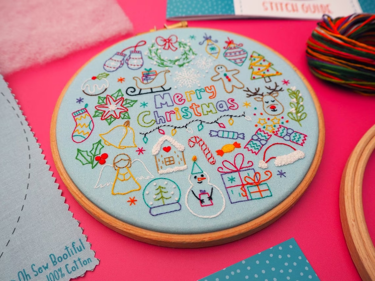 christmas embroidery pattern