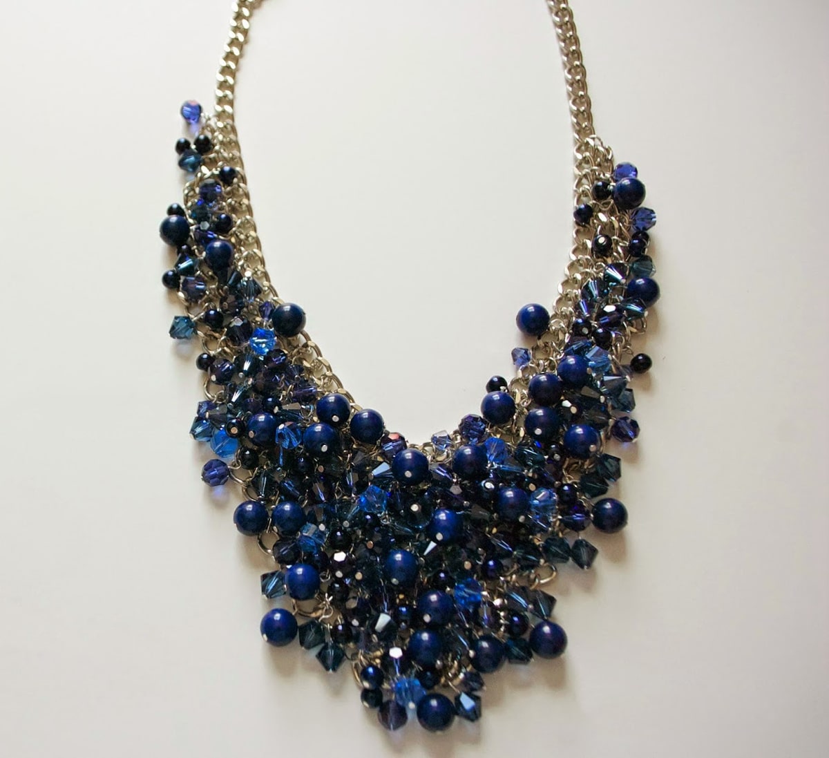 bead cluster web necklace beautiful
