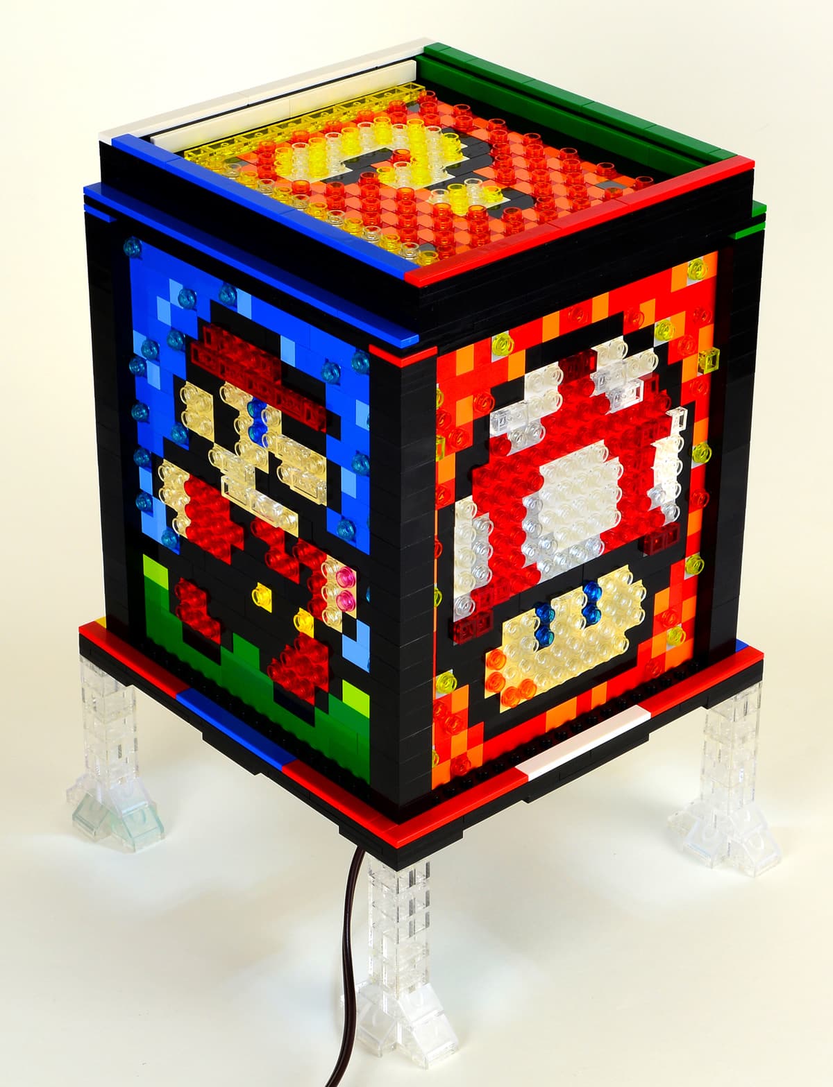 captivating mosaic LEGO lamp