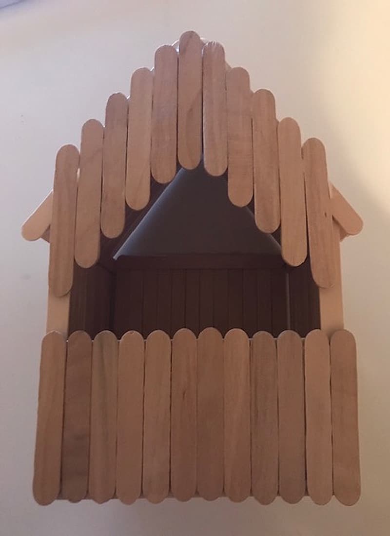 birdhouse out of craft sticks