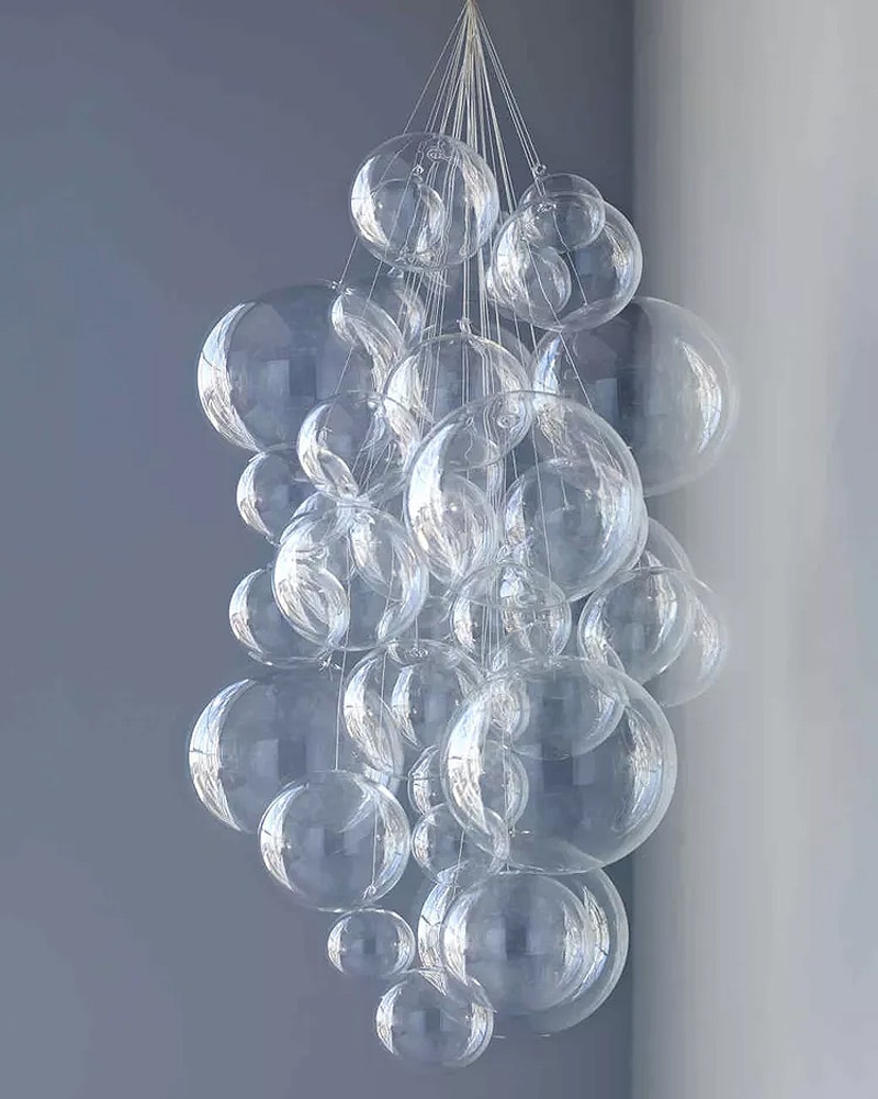 transparent bubble chandelier