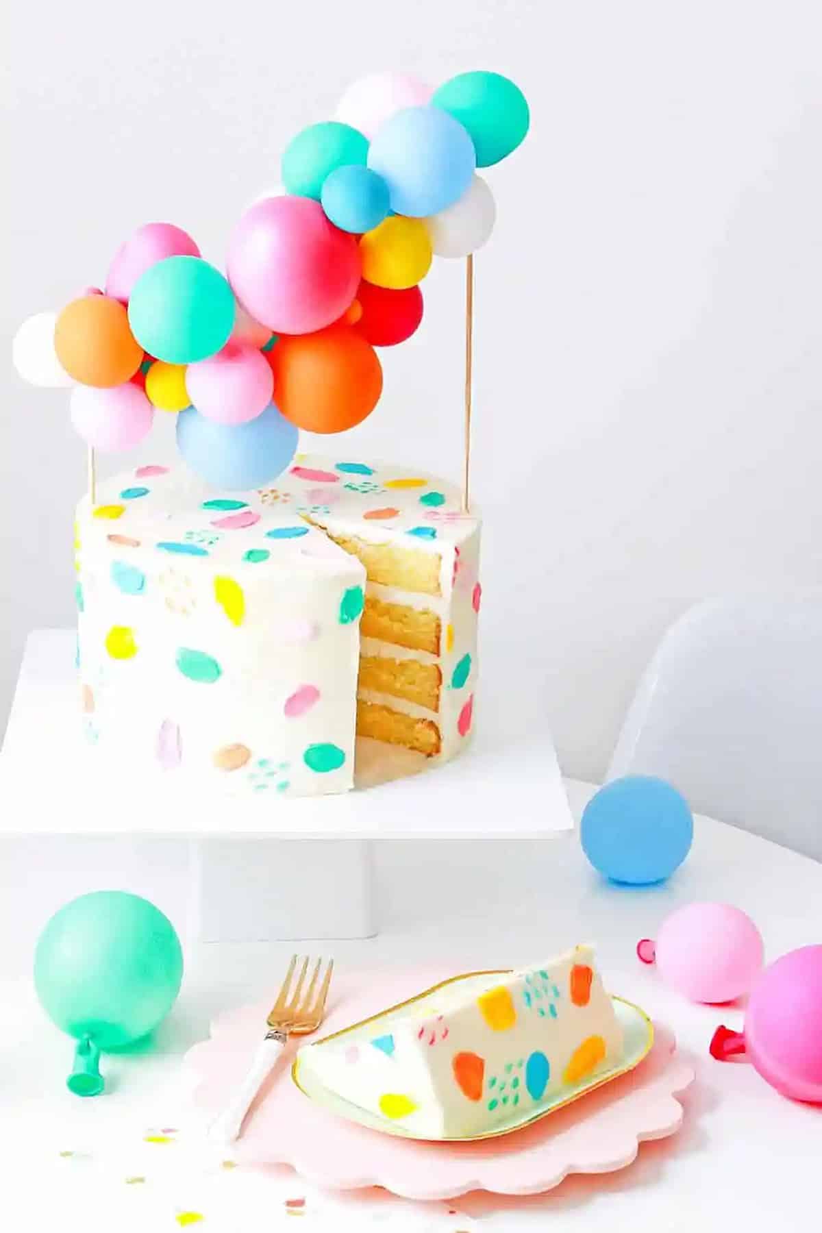 cake topper balloon garland