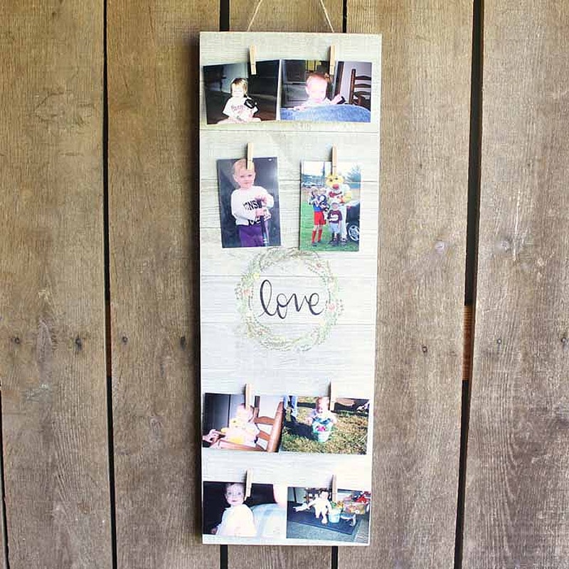clothespin picture frame