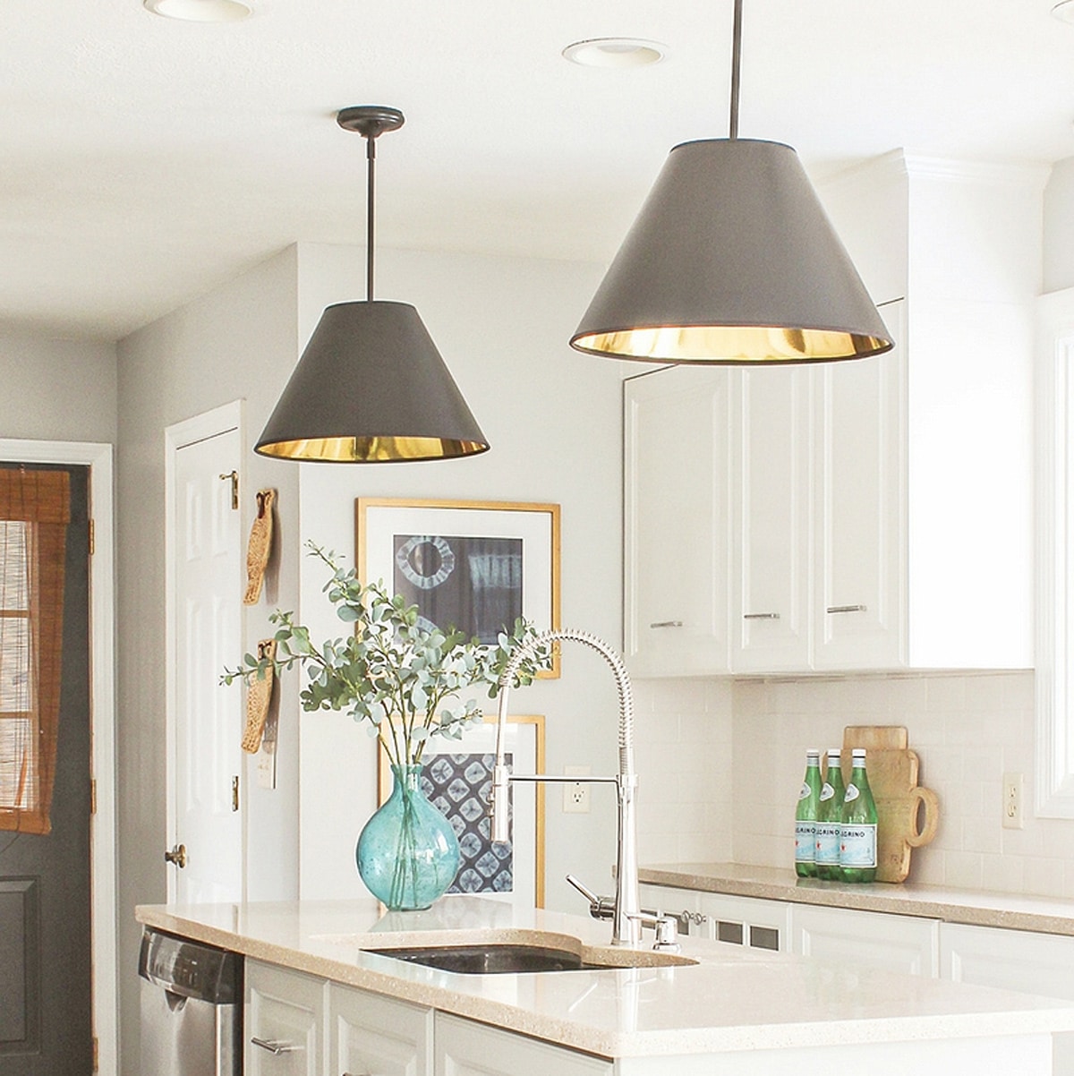 two cone pendant lights