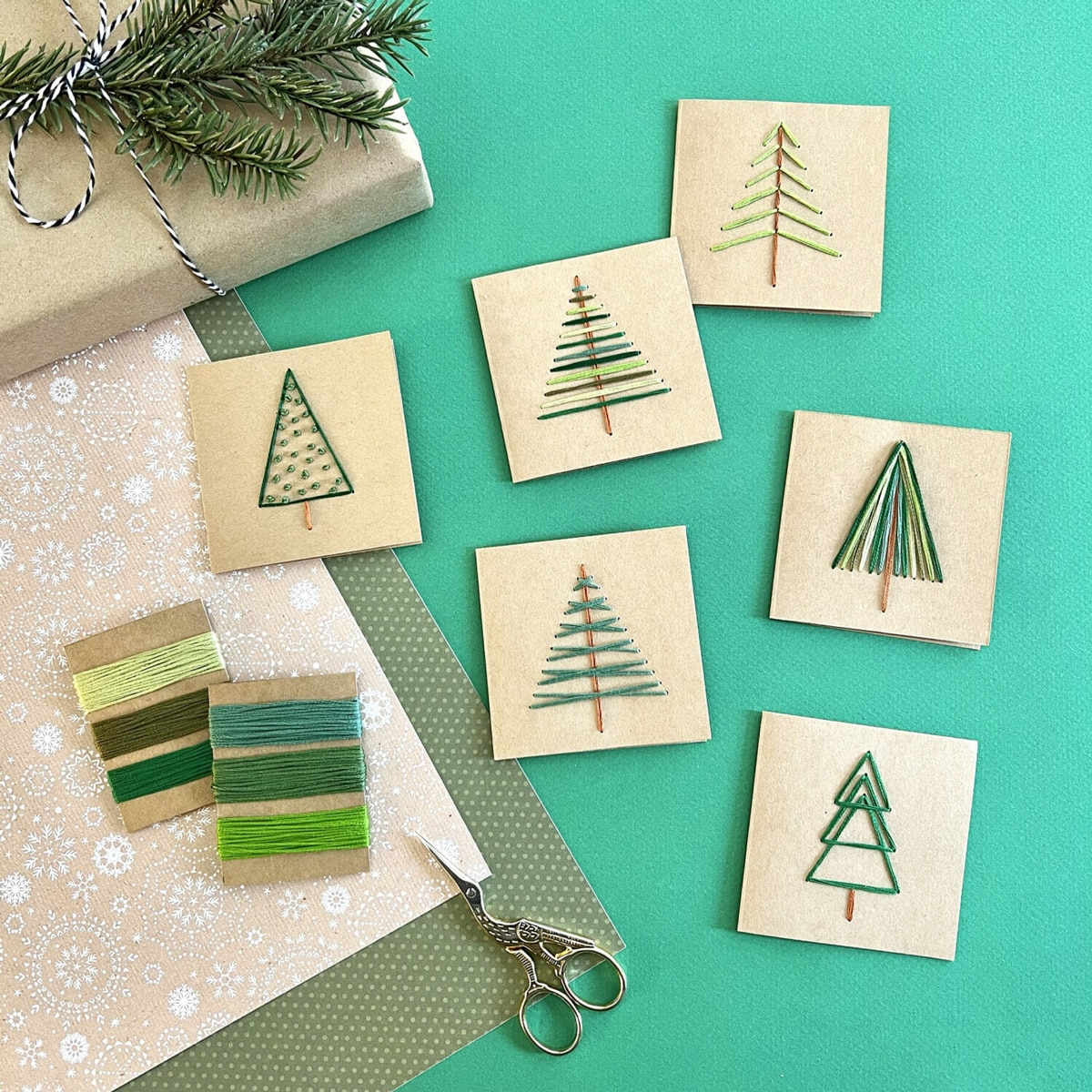 unique Christmas cards or gift tags