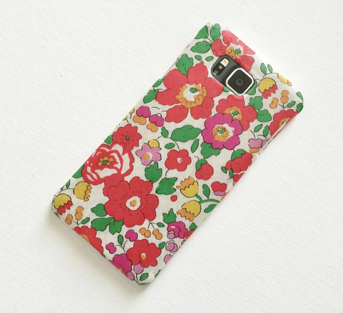 fabric-covered phone case