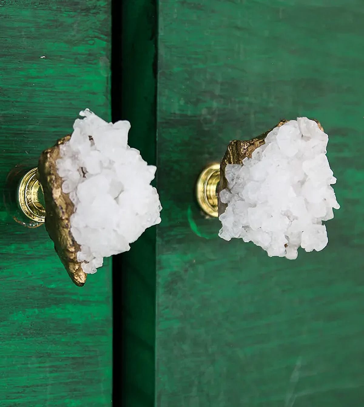 faux crystal knobs