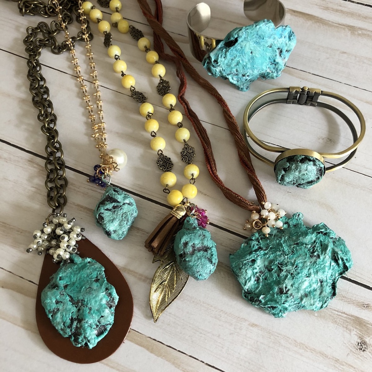 innovative faux turquoise necklace
