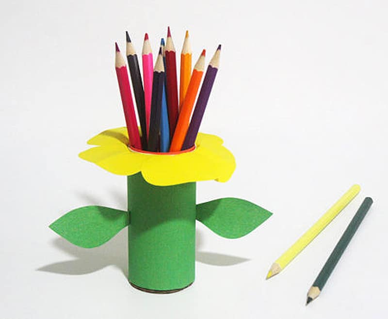 flower pencil holder designed