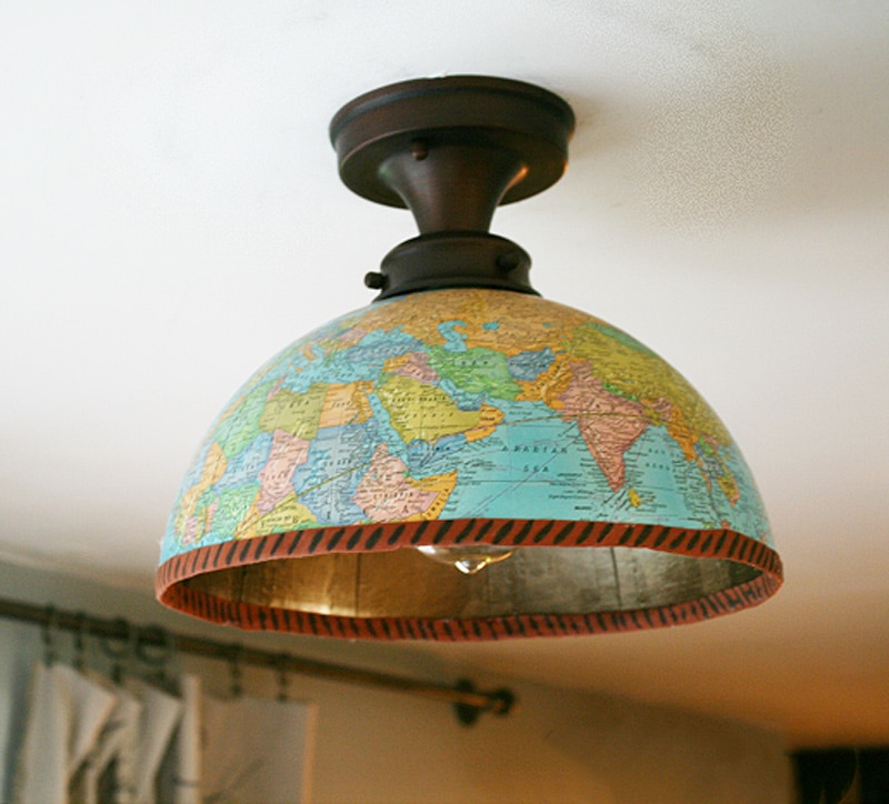 lamp made from globe