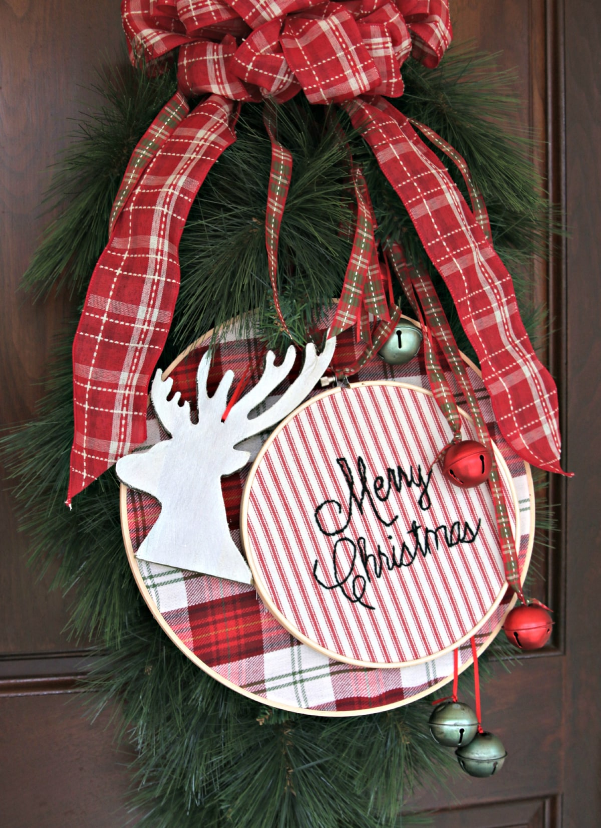 festive jingle bell wreath