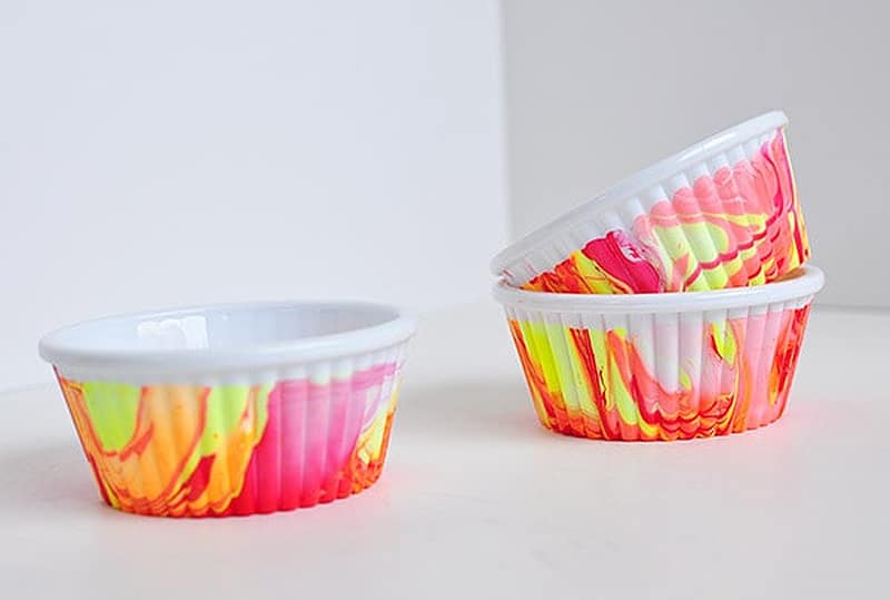 marbled party cups