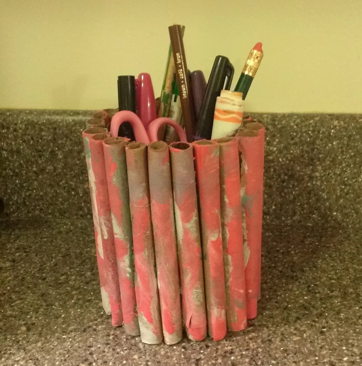 pencil holder from household materials