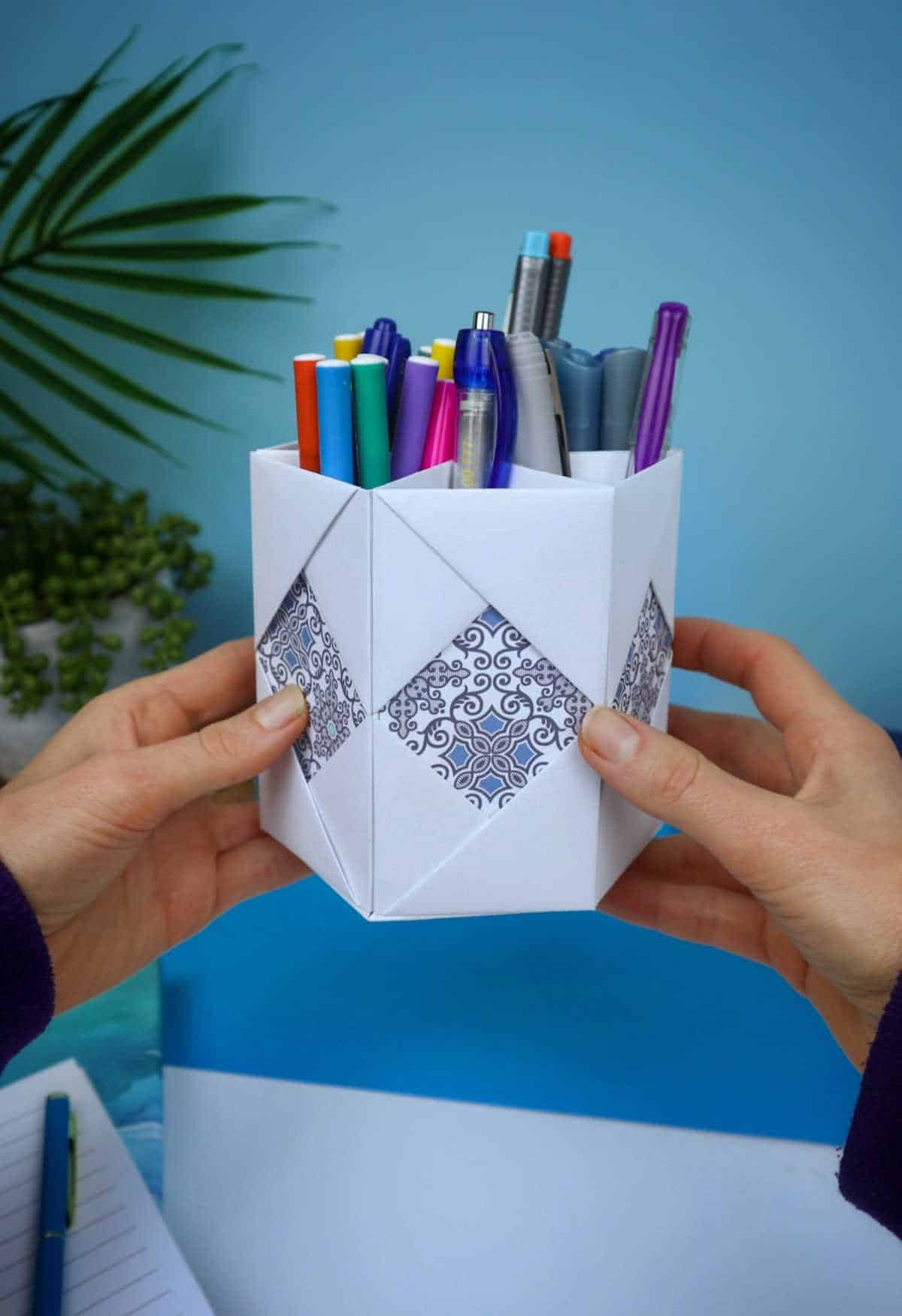pencil holder out of paper