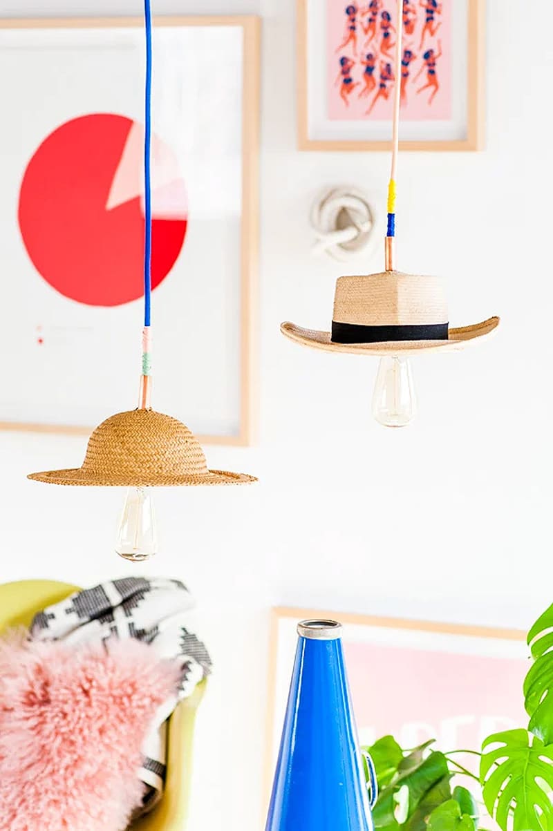 pendant light with hat