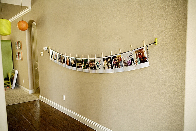 print your photos as polaroids and hang
