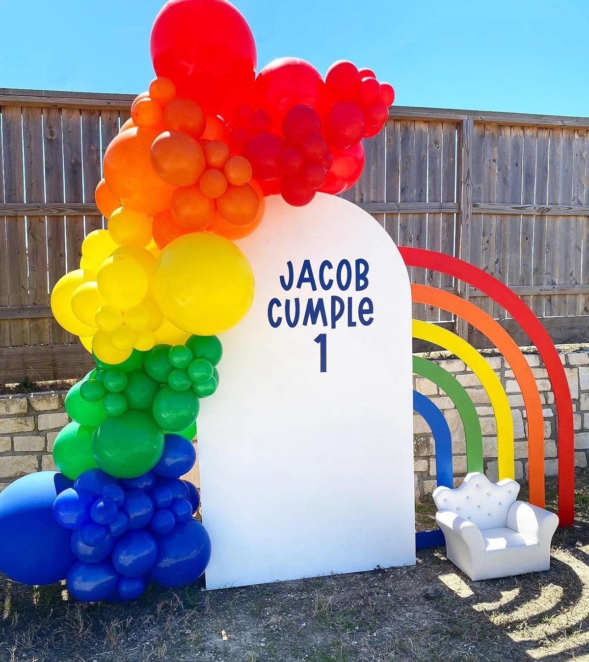 rainbow balloon garland arch kit