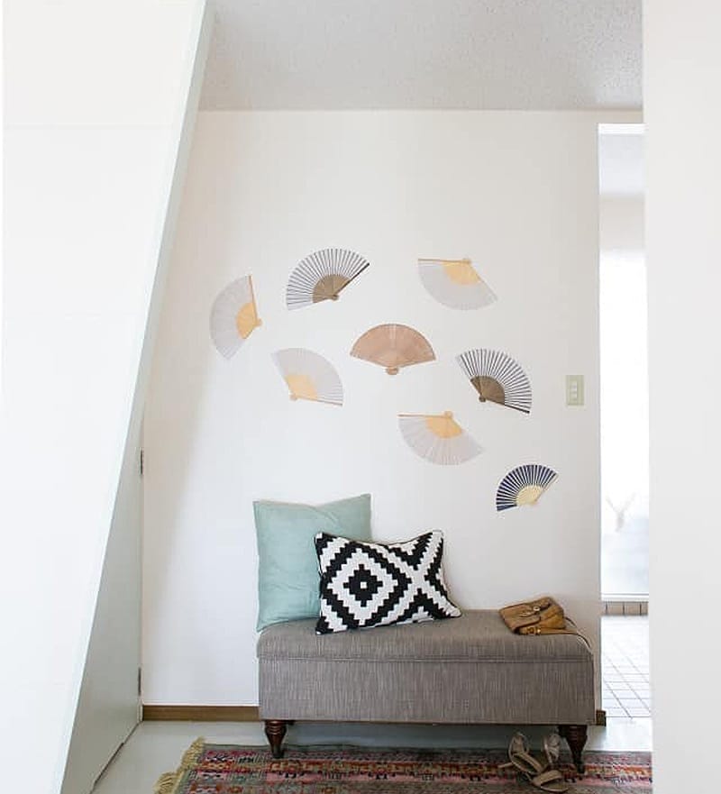 folding fan wall decor
