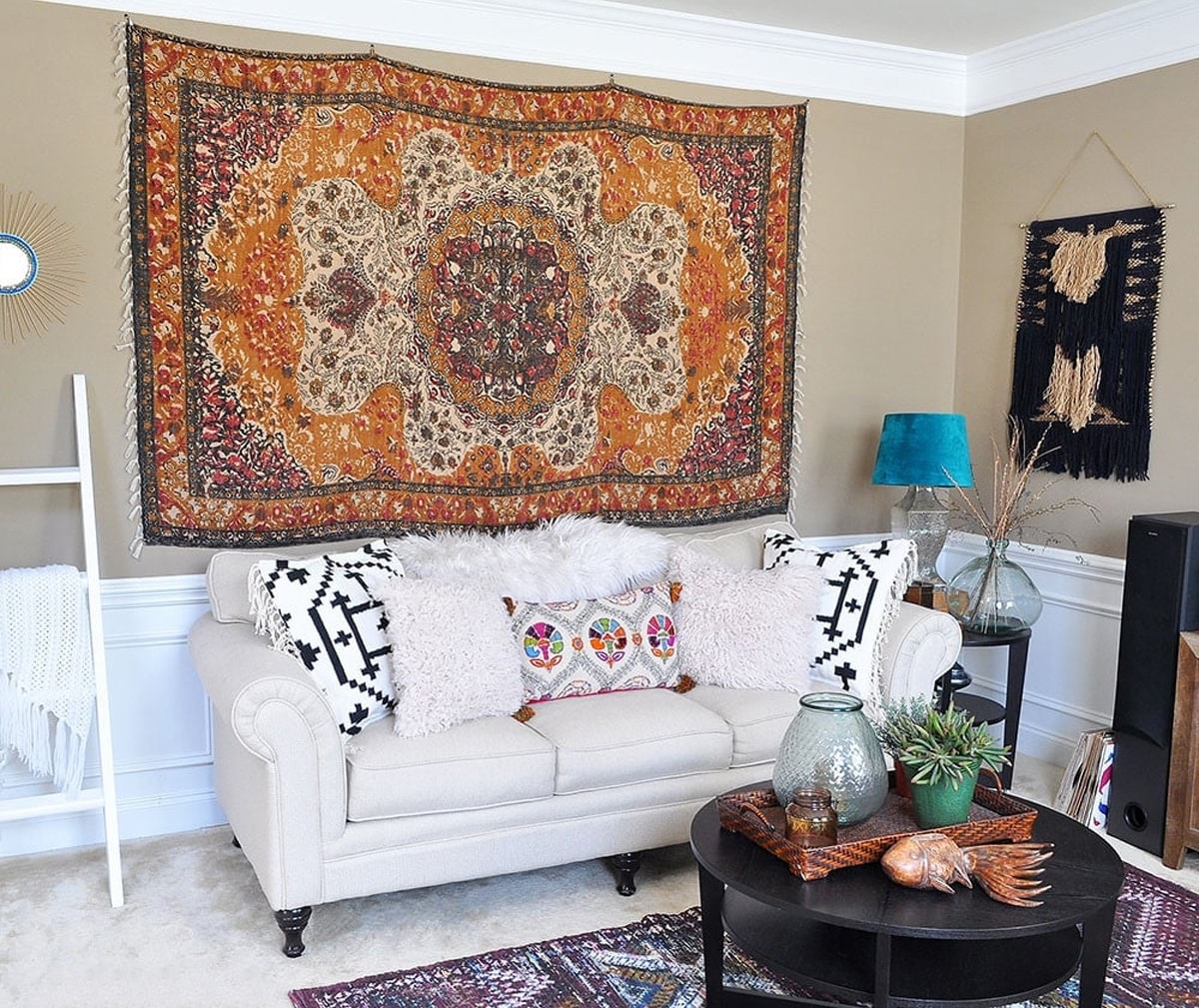 rug hanging wall art and interior