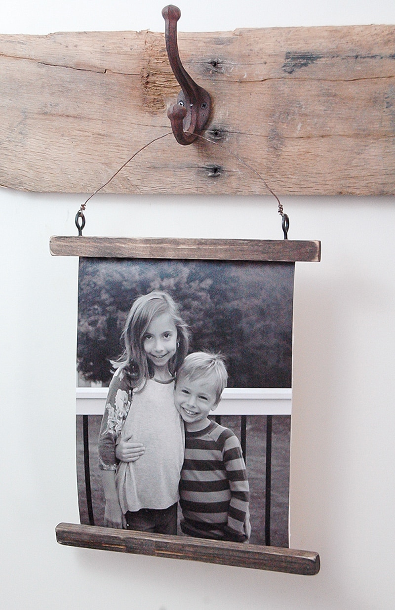 rustic wire photo hanging