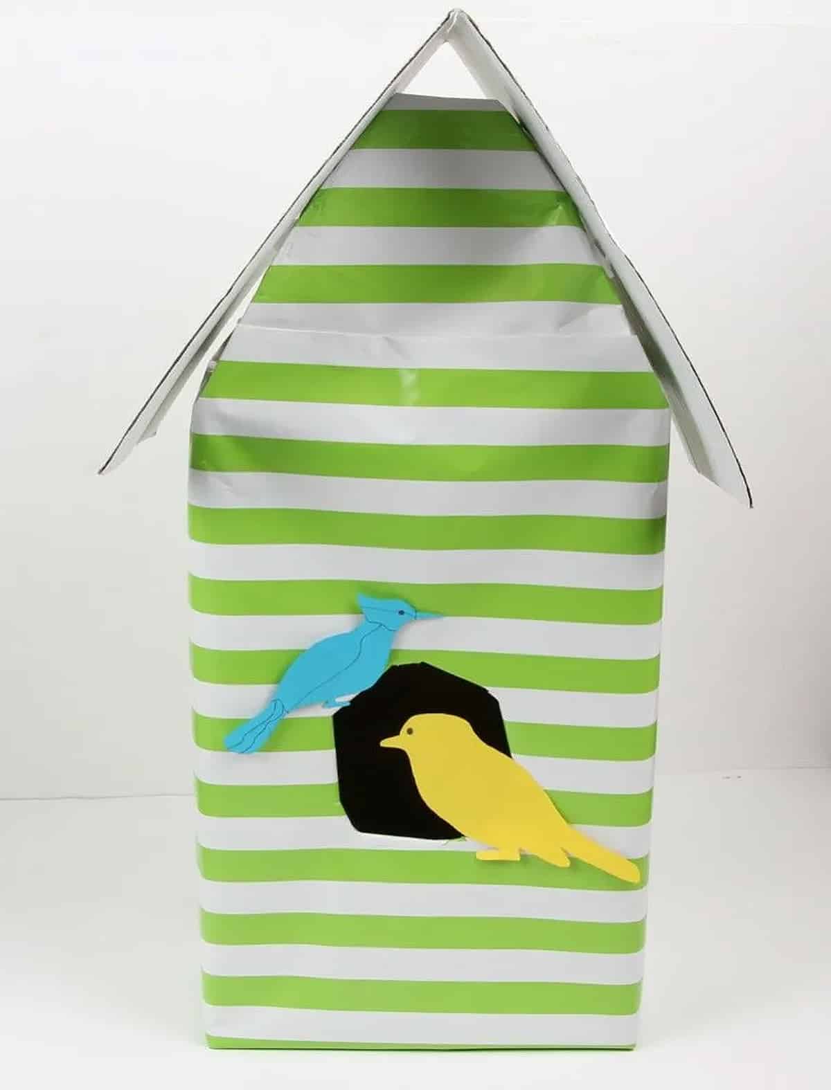 shoe-box birdhouse