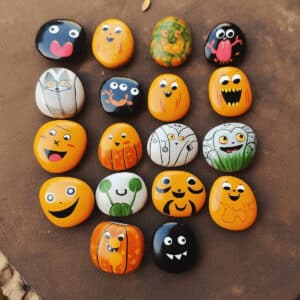 Grey Spooky Rocks 50 DIY Painted Rocks Ideas, Projects, and Kits - DIY & Crafts