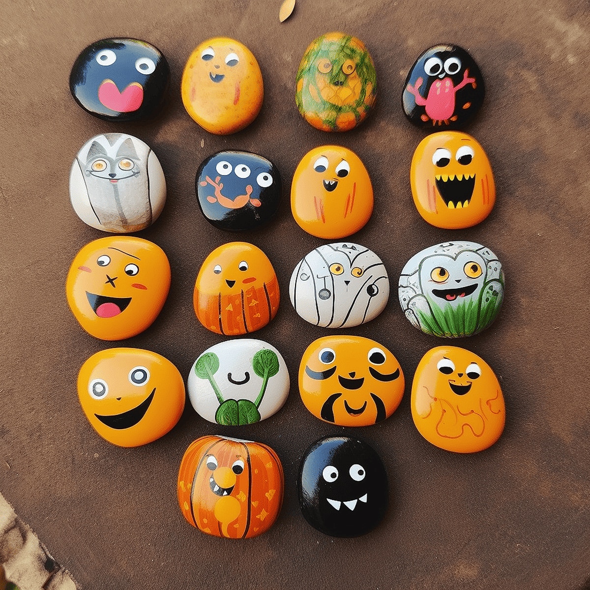 spooky fun halloween painted rocks