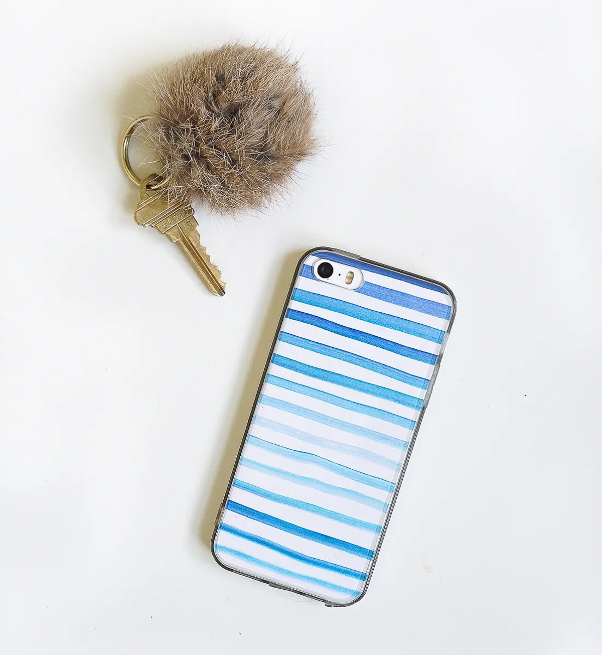 watercolor phone case and key