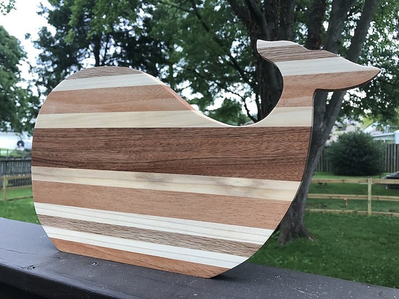 whale cutting board