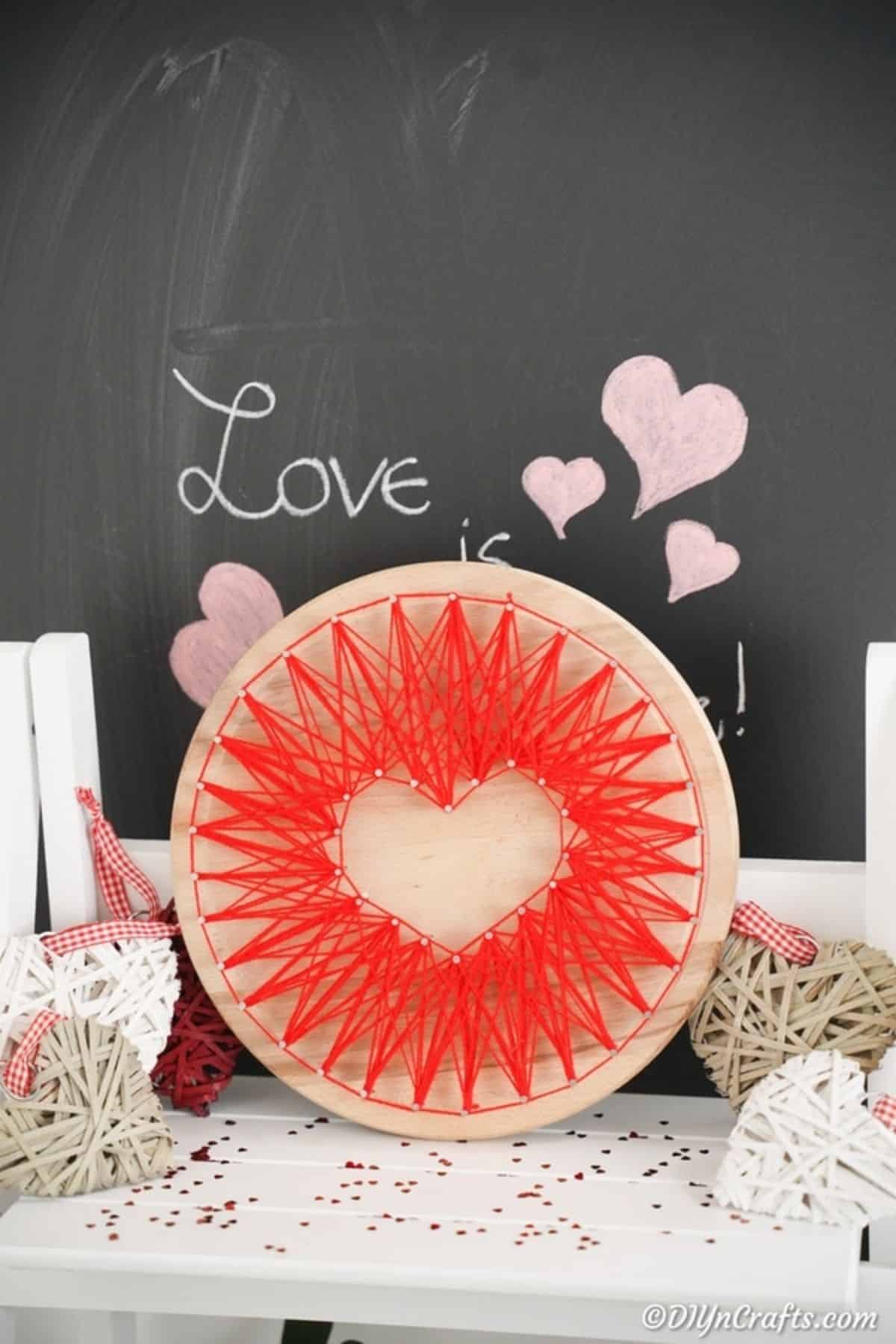 Adorable Valentine's Day Heart String Art Decoration