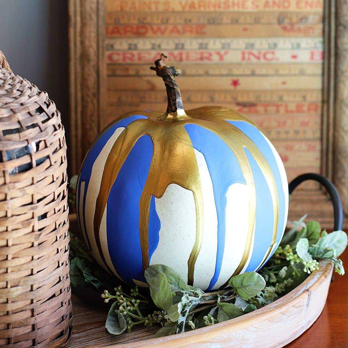 Pour Painting Pumpkin With Craft Paint