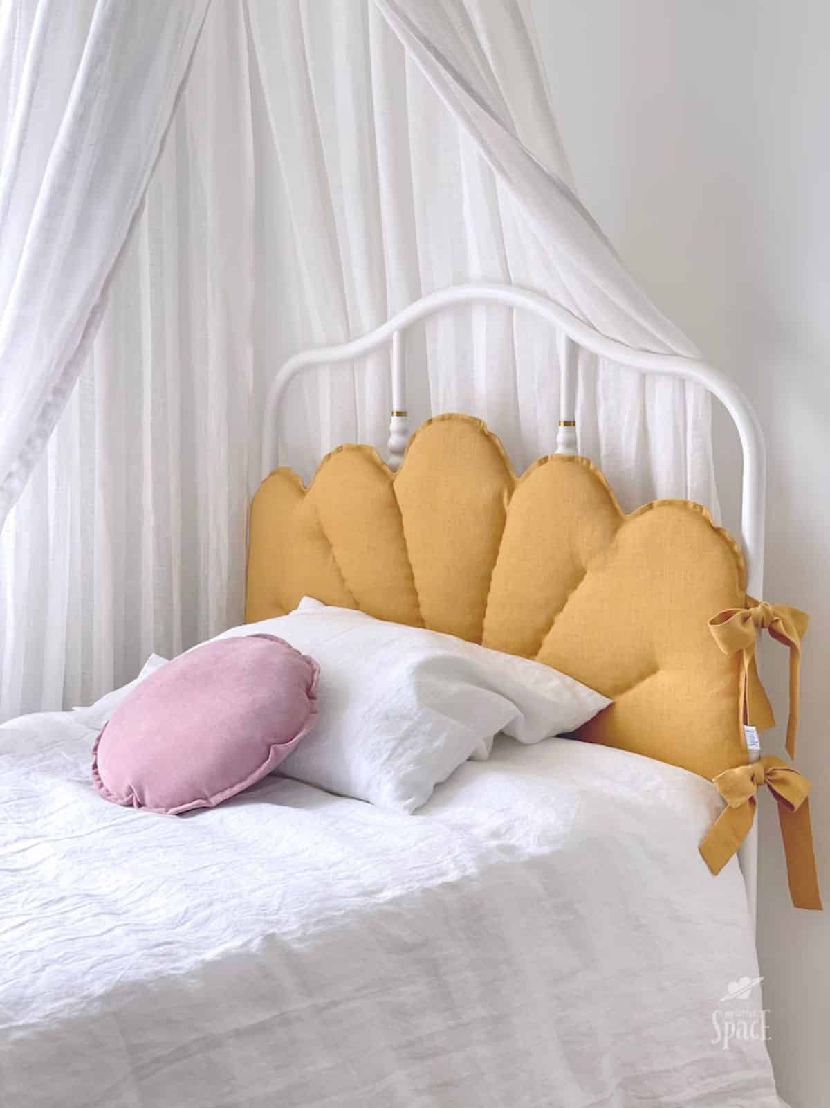 Mustard Linen Headboard Cushion - Pillow Headboard