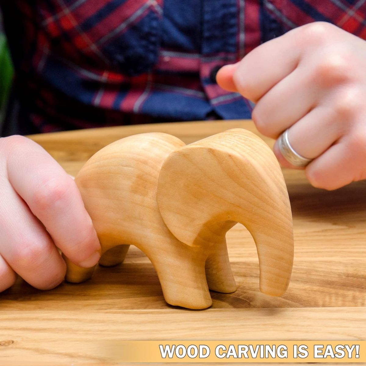 Carved wooden Elephant