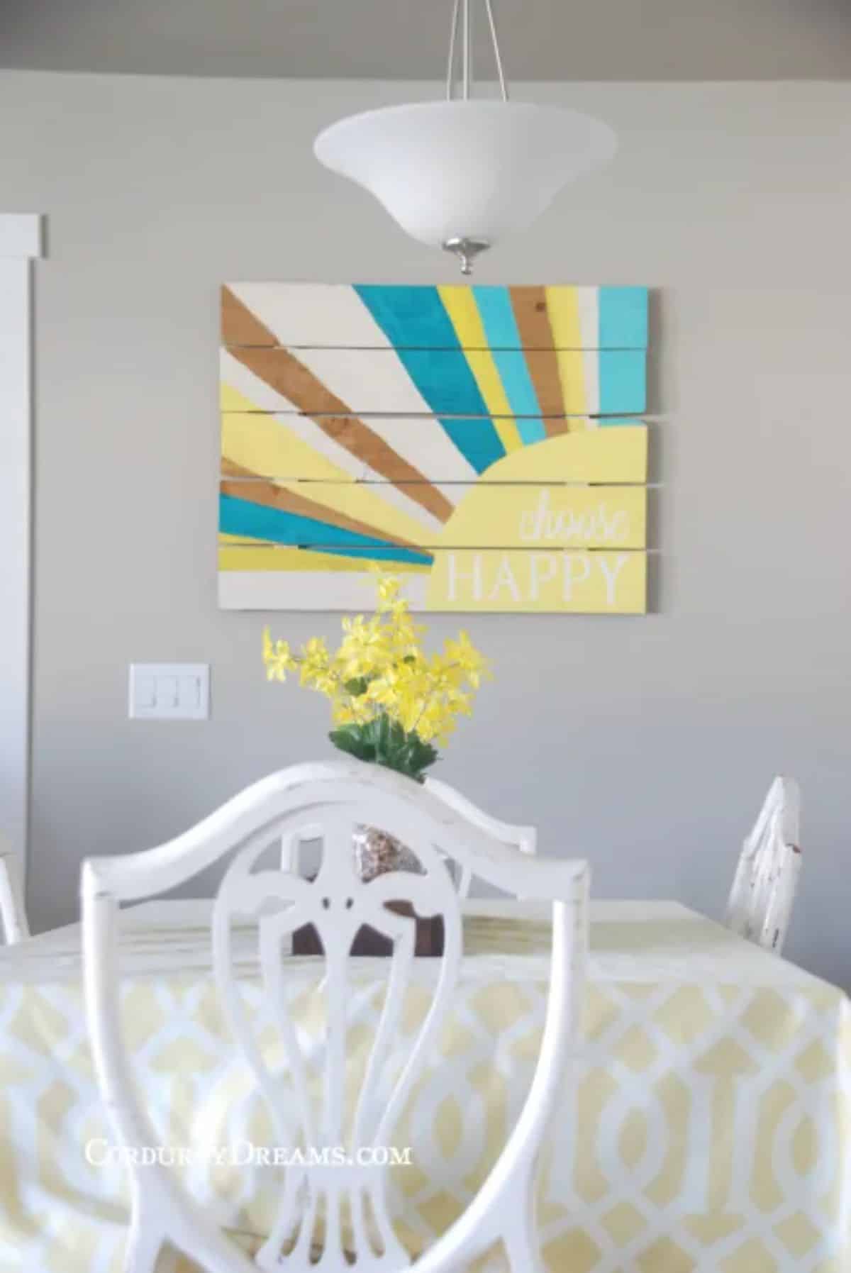 Cheerful and Bright DIY Pallet Sign