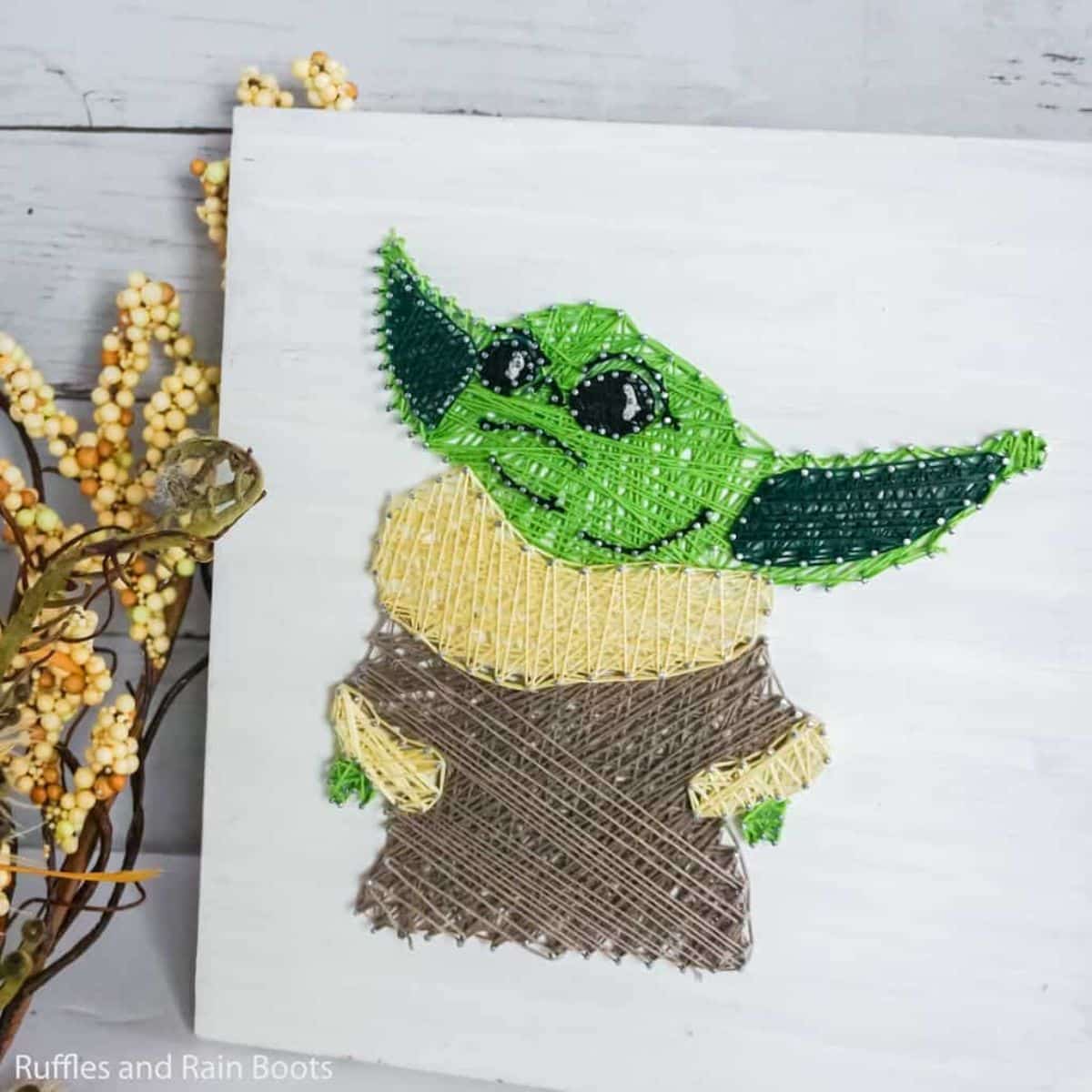 DIY Baby Yoda String Art